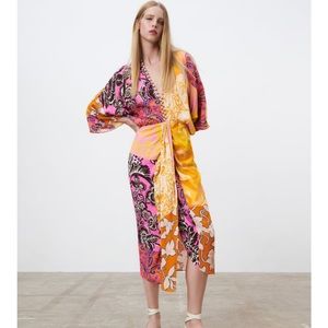 Zara Printed MIDI Dress